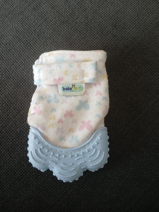 Бебешка ръкавичка за никнене на зъбки Butterfly BabyJem синя