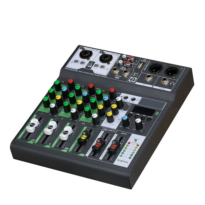 Смесителен пулт RP-MIX 6BT, DJ Mixer, Bluetooth, Usb Player, 3 band EQ