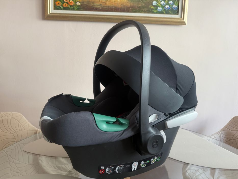 Кош за новородено Cybex Cot S Lux, стол за кола AtonBi-size + адаптори