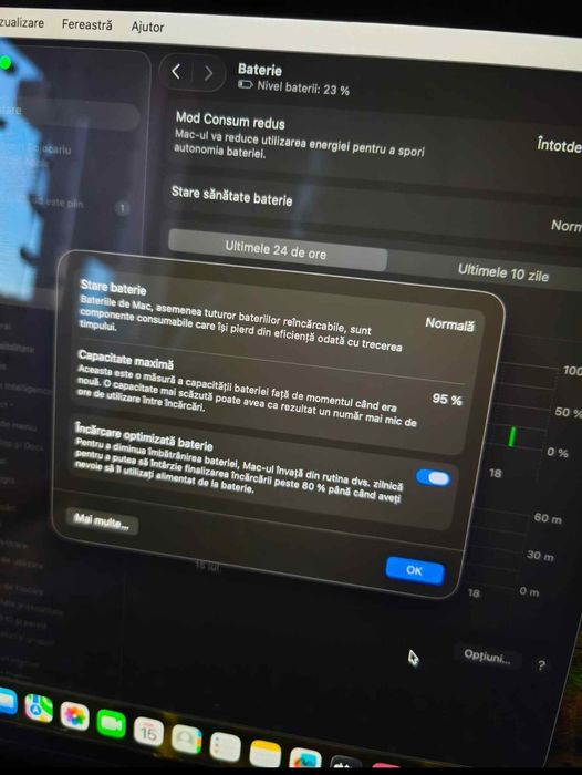 Vând MacBook Air M1 (2020) 95% baterie
