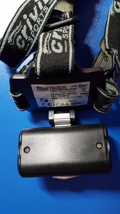 Lanterna frontala/cap CRIVIT, protectie IPX4, 9 leduri
