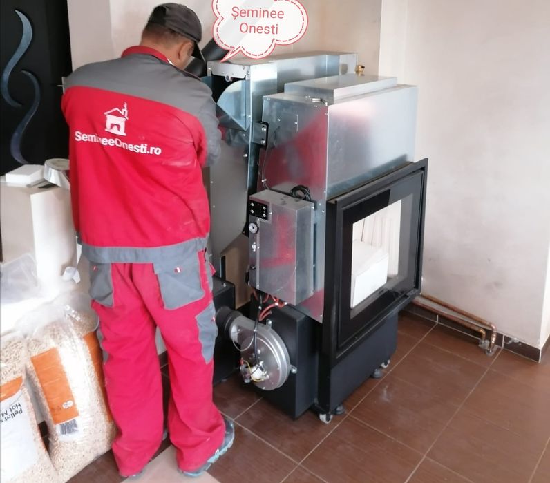 RDUCERE Termoșemineu pe Peleți 30 kw - Complet Automatizat