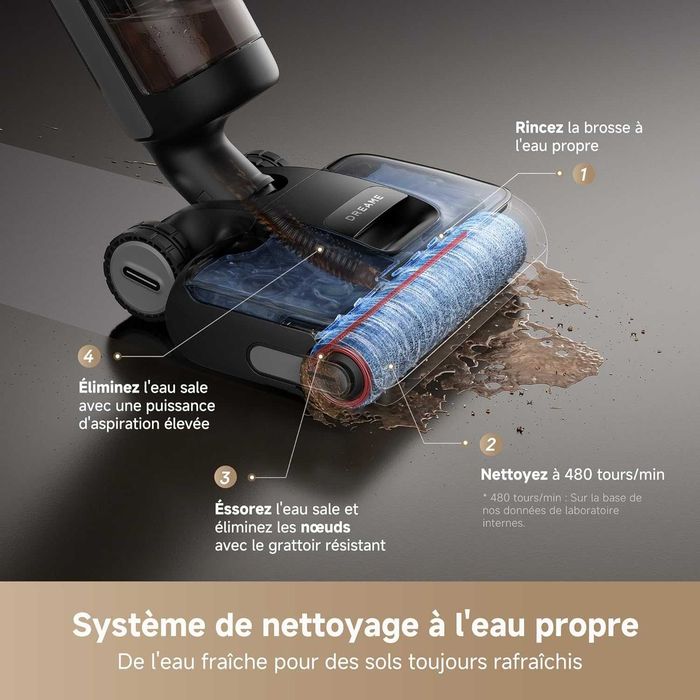 Безжична прахосмукачка за сухо и мокро почистване Dreame H15 Pro 21000Pa
