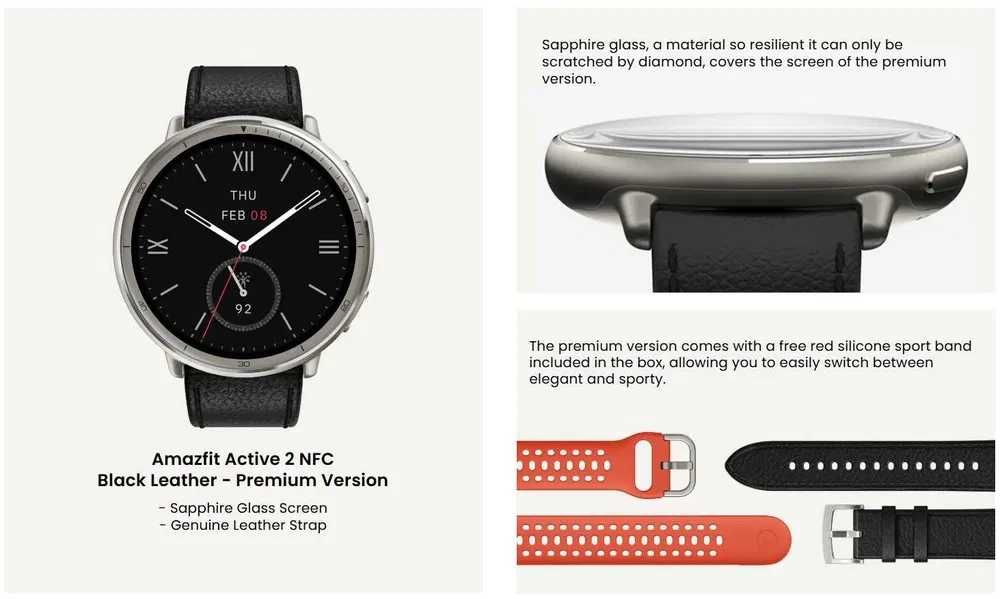 Новый модель Amazfit Active 2 Premium Version