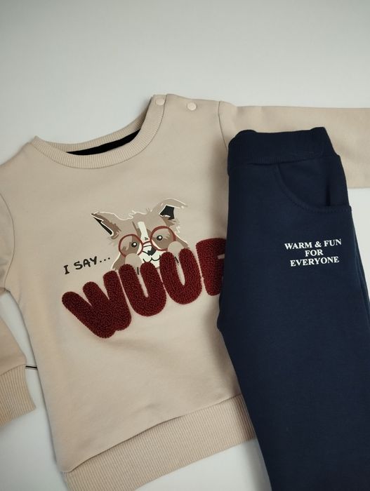 Комплект двойка для мальчиков, свитшот, свитер, кофта на флисе, штаны