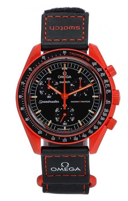 Ceas SWATCH X OMEGA MISSION TO EARTH LAVA Edition Chronograf Superb !!