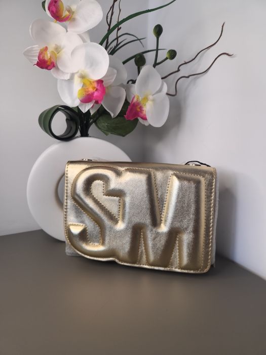 Оригинална дамска чанта Steve Madden - Златна металик