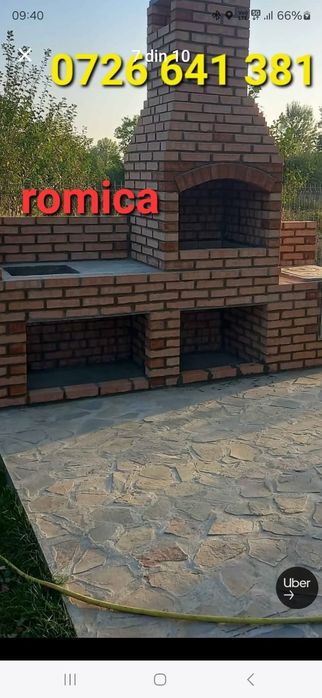 Gratar rustic de cărămidă plita țărănească cuptor de pâine afumături m