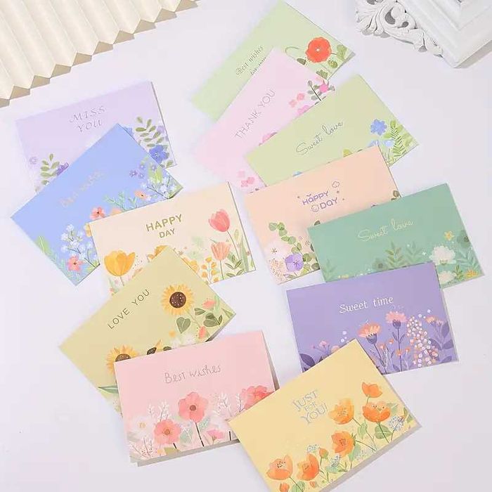 Цветна картичка с плик за рожден ден, имен ден или друг повод