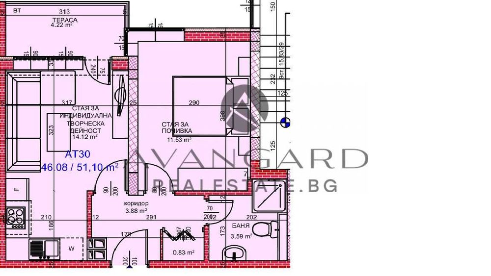 Продава се Двустаен апартамент в Пловдив, Кършияка - 51 кв.м за 1102 €/кв.м - Снимка #3