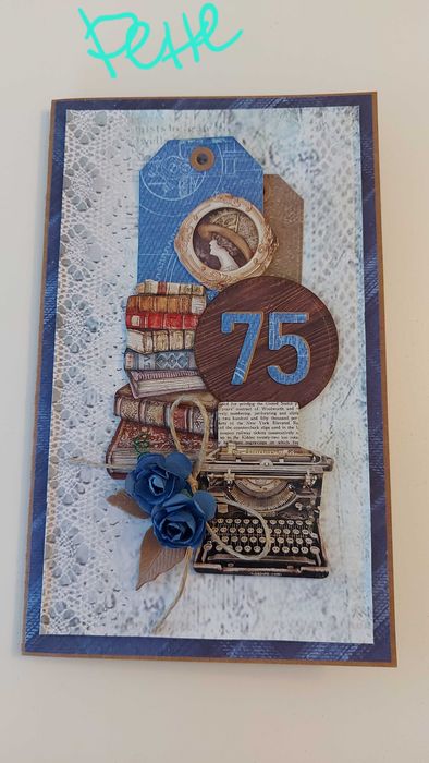 Персонализирана картичка за мъж или жена, ръчно изработена