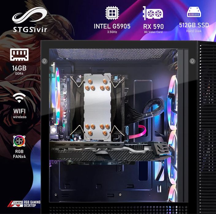 Calculator + Monitor gaming Pachet PC pentru jocuri STGsivir,