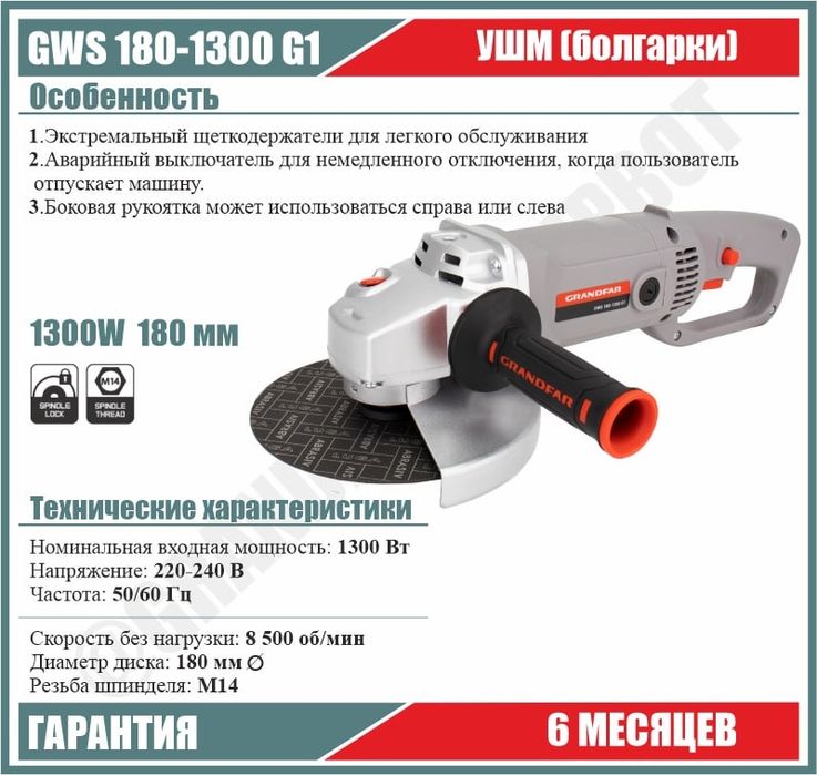 Болгарки УШМ Grandfar