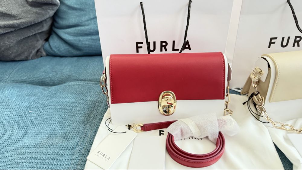 FURLA ECLISSE crossbody в три цвята. 100% оригинал със сериен номер,етикети, подаръчна торбичка, прахова торбичка,care instructions, всичко от до