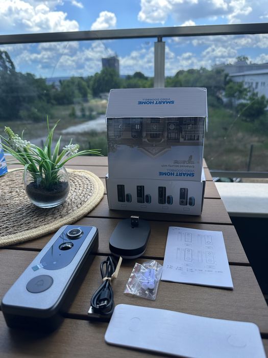 Безжичен видео звънец с камера Tuya Smart - 1080P Full HD, WiFi , нощно виждане , сензор за движение