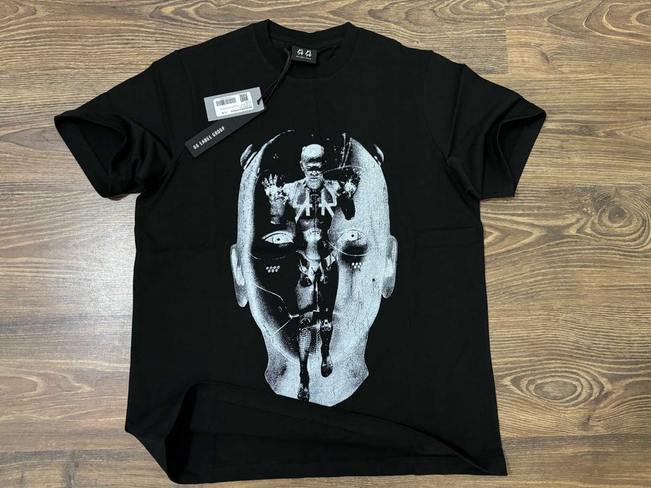 Оригинална Мъжка тениска 44 Group Label Regular Fit Черна/Бяла