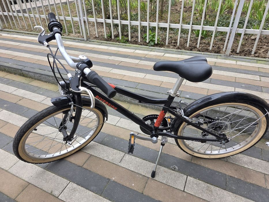 Bicicletă  Riverside 20 inch 500 Negru  Decathlon