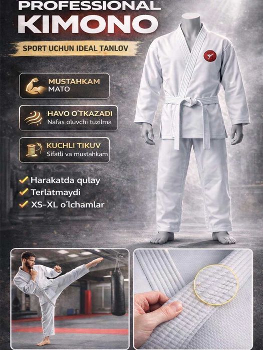 Taekwondo Karate va boshqa koplab sport turlari uchun KIMANO lar