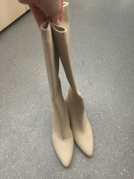 Ботуши бежови текстил