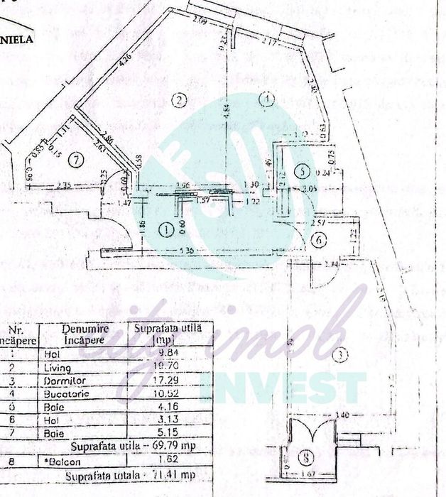 Apartament 2 camere spatios,  la cheie