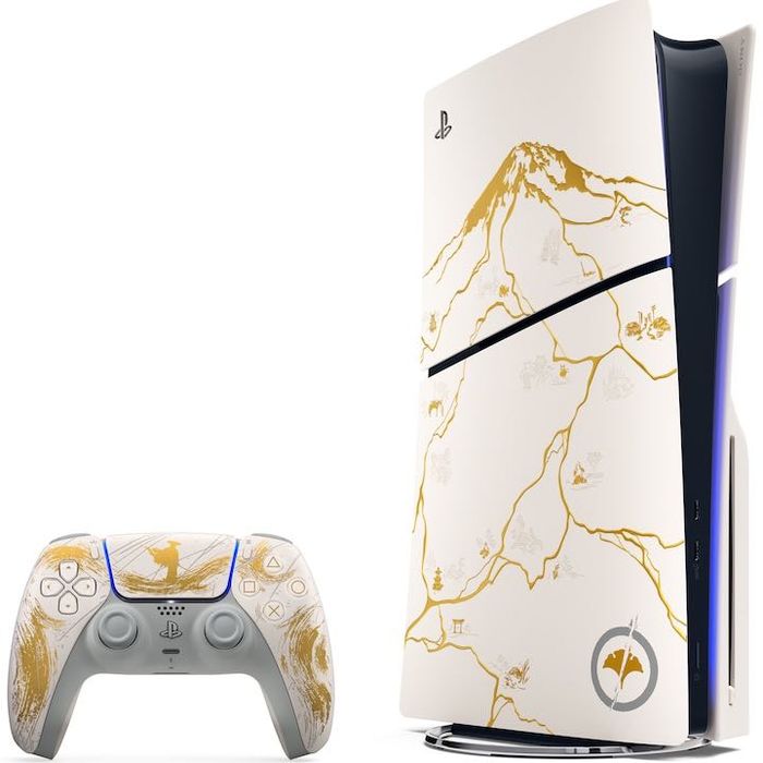 Конзола PlayStation 5 (PS5) Slim, 1TB SSD, D-Chassis, Ghost of Yotei Gold Limited Edition