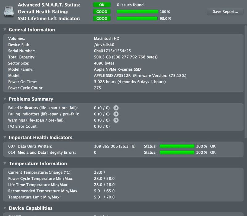 Macbook Pro 16" M1 Pro 16gb 512SSD (10 CPU, 16 GPU) 281 cycle 87%