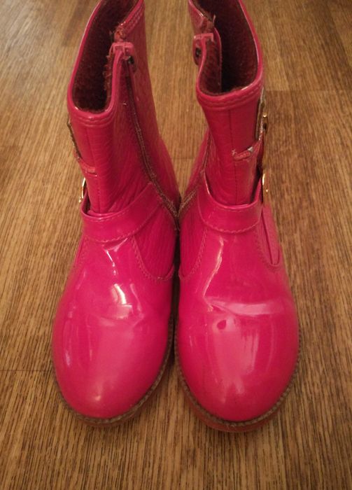 Сапоги осень, лаковые