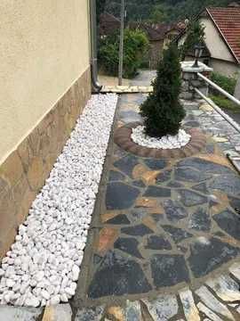Piatra decorativa / marmura alba thasos - diferite culori GRADINA