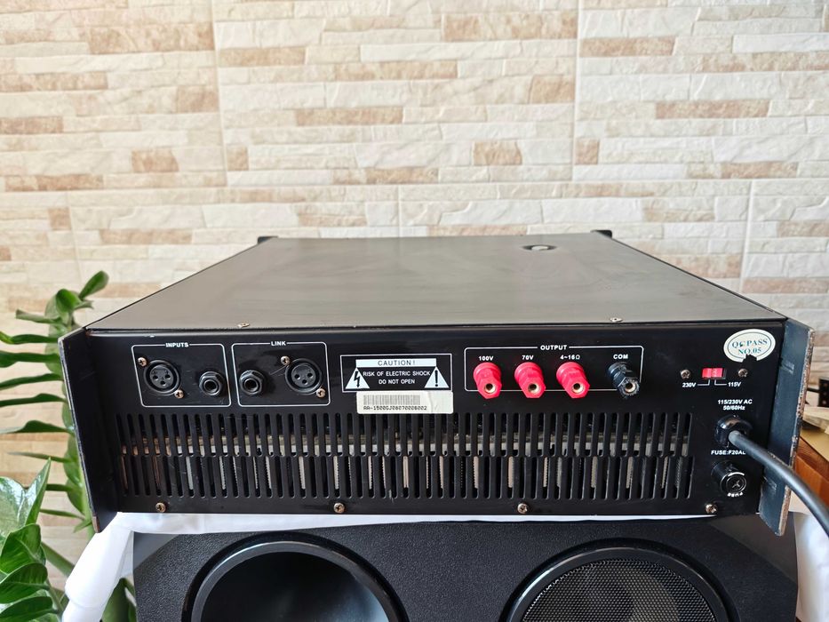 Усилвател за рак - едноканален 500W - с линия за 100V и 70V - PIP Audio AA-1500