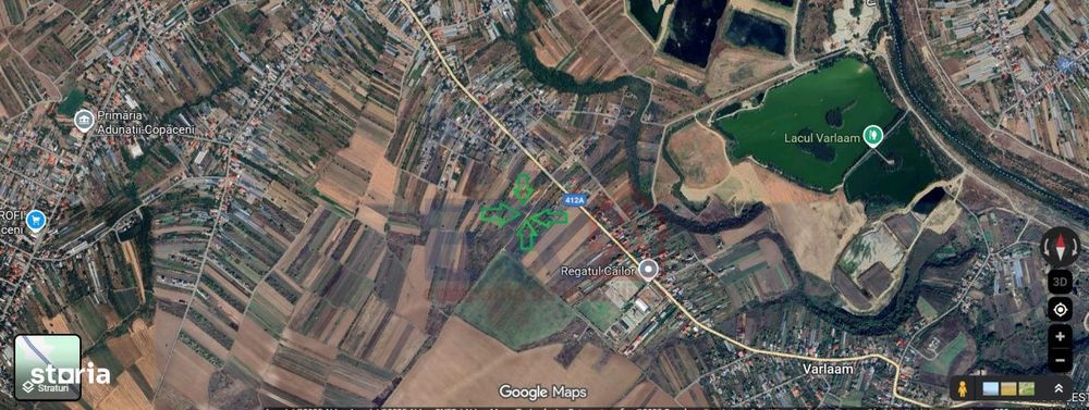 Teren de vanzare 400 mp cu autorizatie de contructie  Adunatii Copace