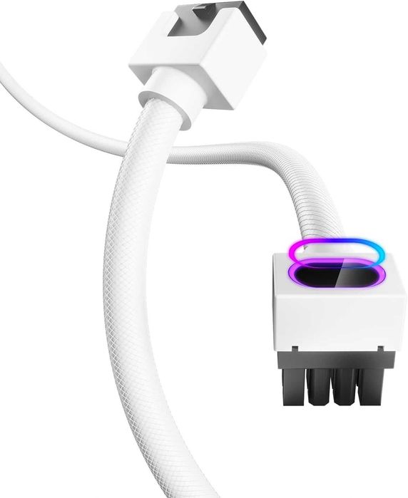 Cablu prelungitor extensie alimentare sursa PC AsiaHorse Hydrus-8PIN GPU CPU PSU ARGB Light,cupru putere 2000W DIY