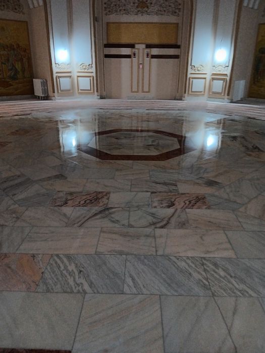 Șlefuit lustruit marmură mozaic, granit și beton.