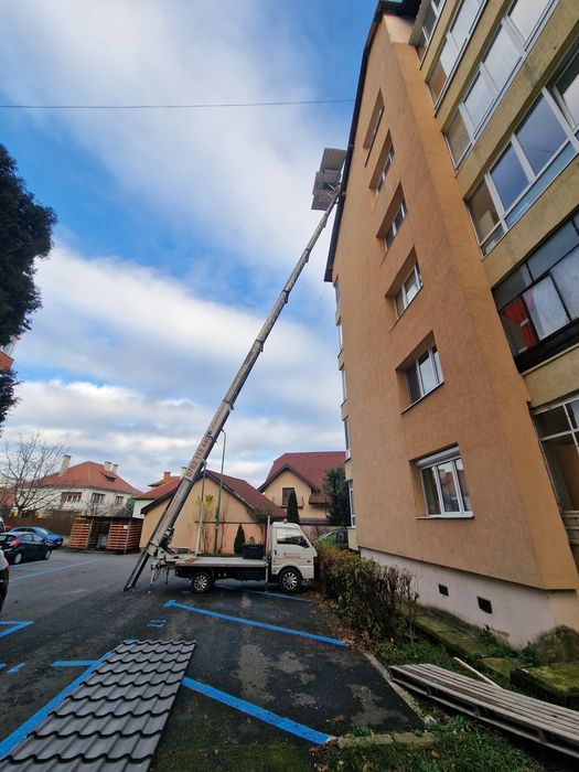 Lift girafa,  lift exterior,  macara brasov, nacela oglinzi