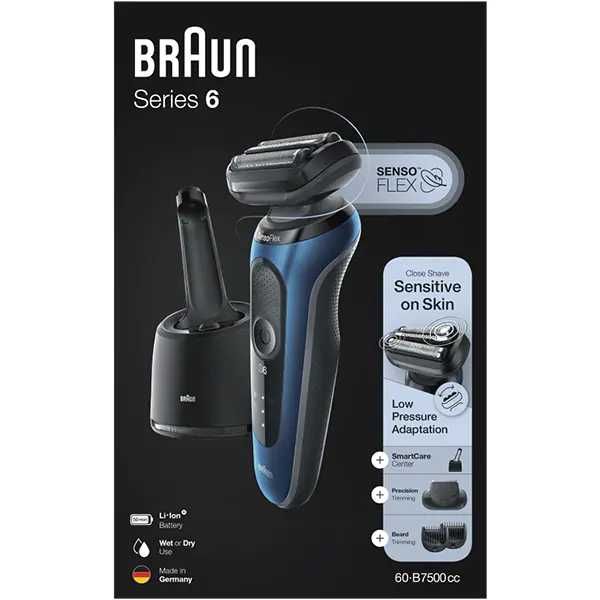 Aparat de ras BRAUN acumulator model 60-B7500CC Blue Sigilat Nou