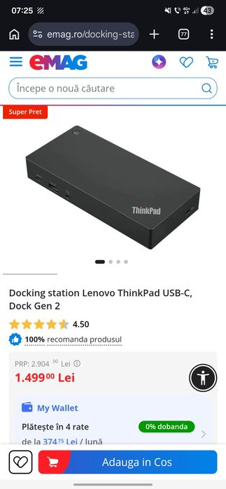 Vând dock station gen 2