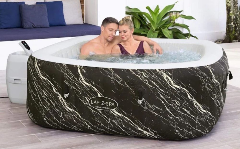 НОВО Суперлуксозно надуваемо джакузи HOLLYWOOD 1.80м-1.80м-66см