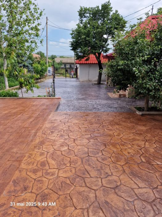 Pavaje curte,beton amprentat,beton imprimat