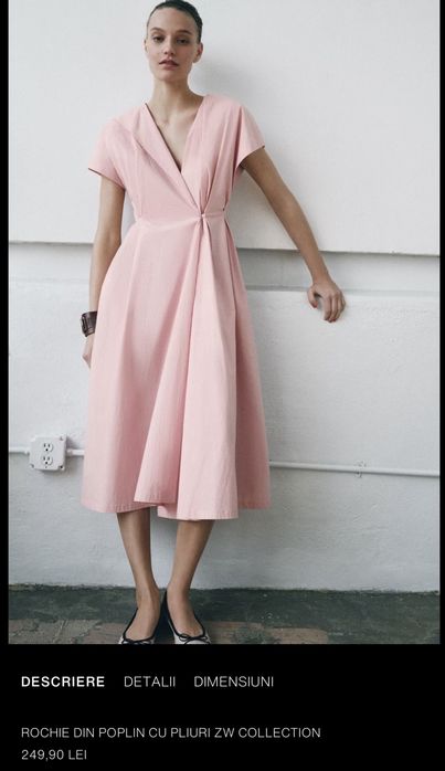 Rochie roz Zara marimea M superba colectia noua Zw
