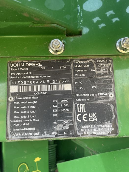 Продам комбайн John Deere S760 S440
