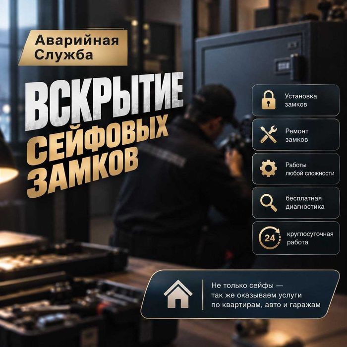 Вскрытие сейфовых замков_восстановить ключи_ремонт замка_открыть дверь