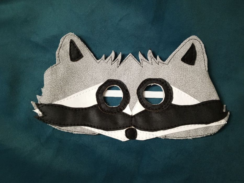 Маска детская, карнавальная, Енот, Заяц, лиса, волк и пр.
