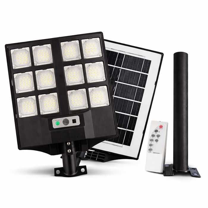 Соларен LED прожектор 200W – мощна светлина, дистанционно и сензор