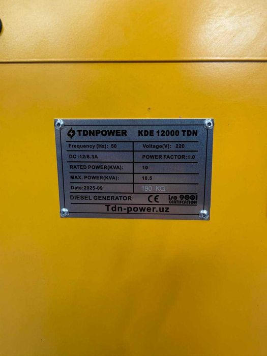 AVR tizimli 10 kVt dizel generator TDN power