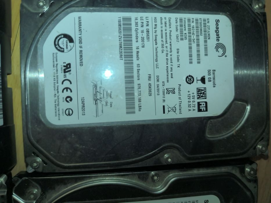 HDD 500GB WD si seagate slim 3.5