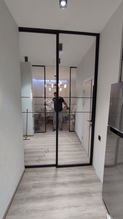 Лофт перегородки раздвижные купе гармошка каскадные