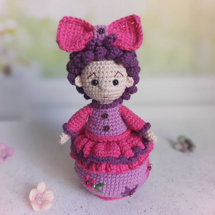 Куколка-шкатулка ручной работы. Подарок девочке.