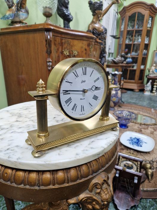 Рядък антикварен колекционерски немски настолен часовник Shcatz