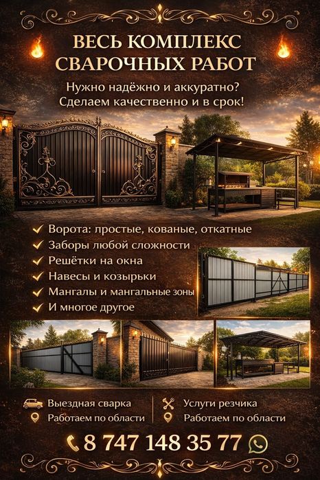 Заборы любой объем.