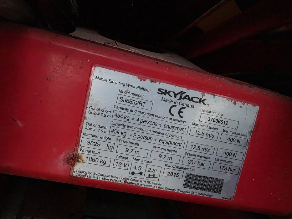 Vand Nacela Skyjack SJ6832rt 4x4  diesel an 2015