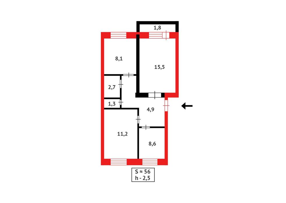 3х ком. кв, 4/6эт, год 1990, 2мкр